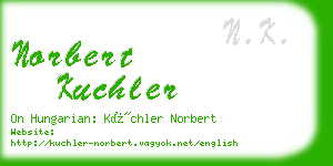 norbert kuchler business card